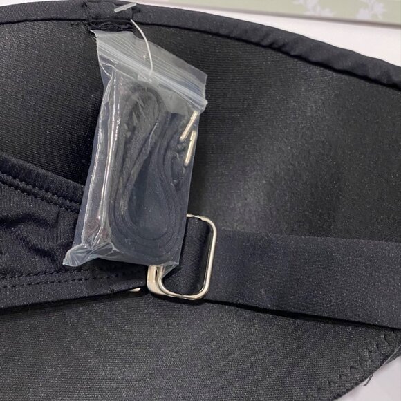 Mossimo Black Bandeau Bikini Top D/DD Swimwear With Adjustable Strap NWT - Picture 5 of 5